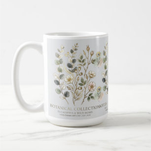 Caneca De Café Coleção Botânica Ethereal Gold & Sage