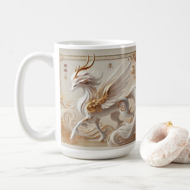 Caneca De Café Coleção Celestial Kirin Fantasy (Com Donut)