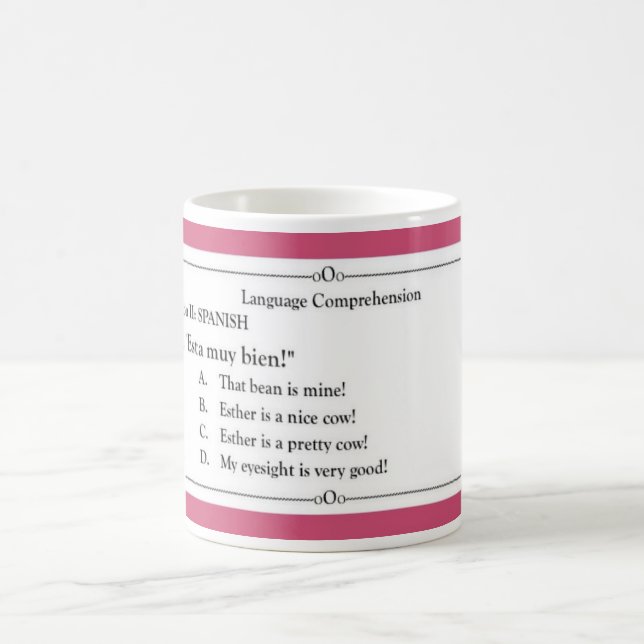 Caneca De Café Coleção da língua - espanhol 1 (Centro)