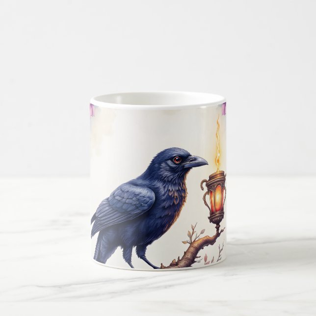 Caneca De Café Coleção de Casamento Enchanted Raven Wedding (Centro)
