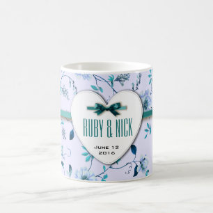 Caneca De Café Coleção de casamento floral RomanticCharm