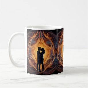 Caneca De Café Coleção de Casamentos de Noiva Floral Elegante