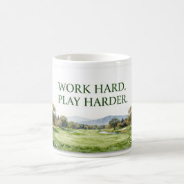 Caneca De Café Coleção de Decoração de Casa de Golfe | Aquarela P