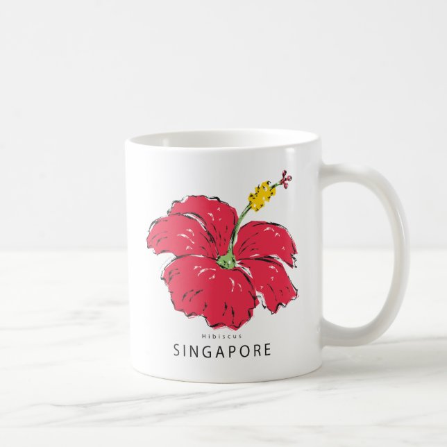 CANECA DE CAFÉ COLEÇÃO DE HIBISCUS SINGAPURA (Direita)