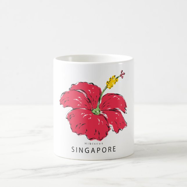 CANECA DE CAFÉ COLEÇÃO DE HIBISCUS SINGAPURA (Centro)