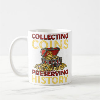 Caneca De Café Coleção de Moedas Preservando a História Coleção d