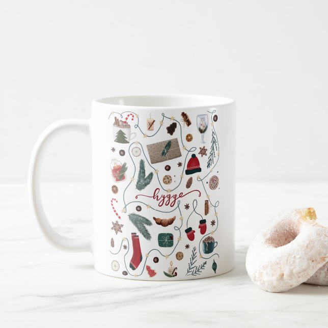 Caneca De Café Coleção de Natal Hygge (Com Donut)