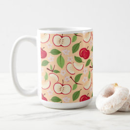 Caneca De Café Coleção de Padrões da Cesta de frutas - Maçãs