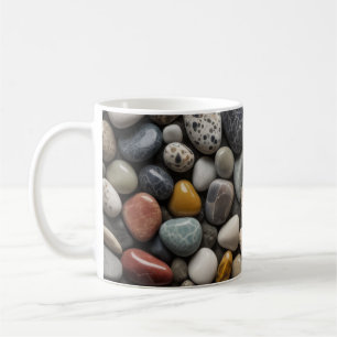 Caneca De Café Coleção de pedras naturais - Minimalista e naturez