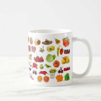 Caneca De Café coleção grande das frutas e legumes