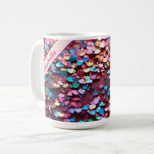 Caneca De Café Coleção Holográfica de Tendência Opal da Glitter