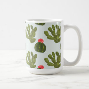 Caneca De Café Coleção Llamarama  Padrão de Cactus Cute