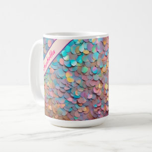 Caneca De Café Coleção Moderna Holográfica Holográfica com Glitte