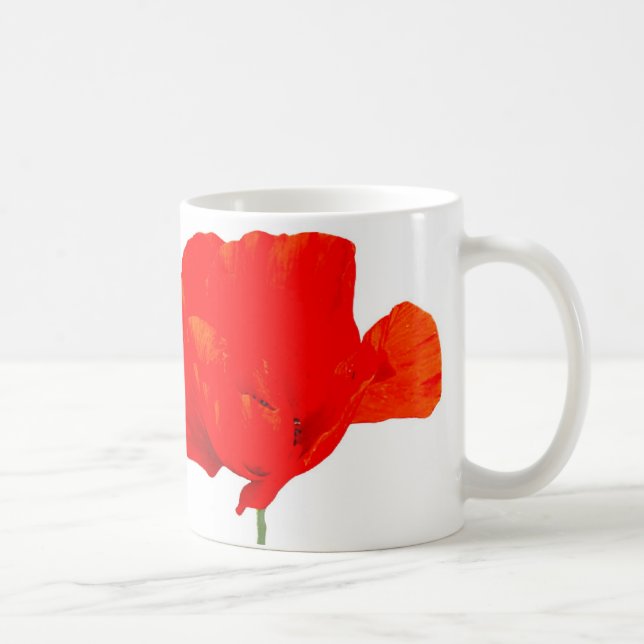 Caneca De Café Coleção POPPY 06 Cã Cerâmica Branca (Direita)