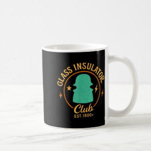 Caneca De Café Colecionador de Lineman Isolador Antigo Gl Isolado