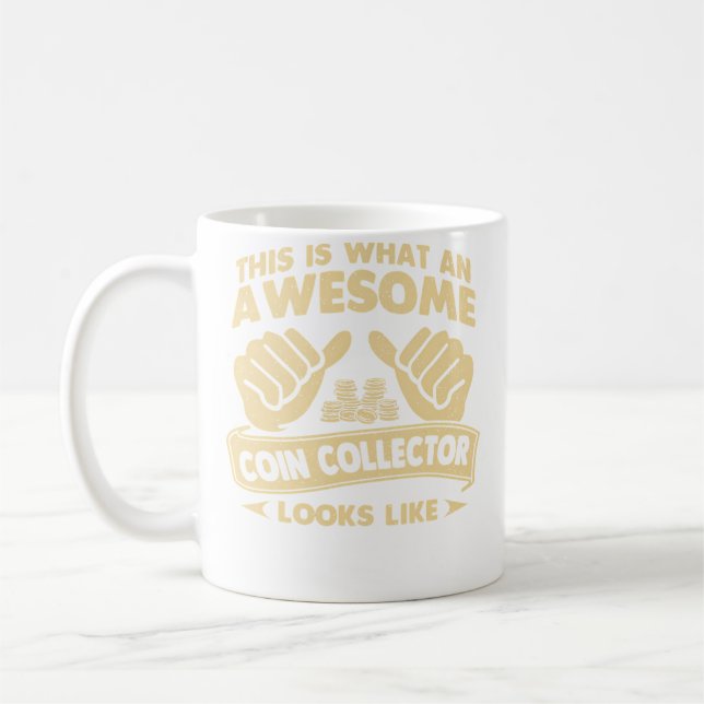 Caneca De Café Colecionador de Moedas Incrível de Numismática Par (Esquerda)