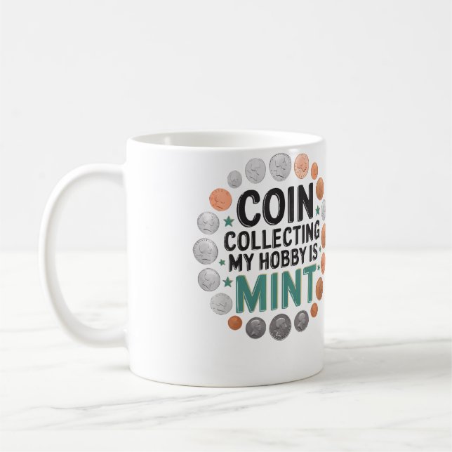 Caneca De Café Colecionador de Moedas Numismata Numismática Moeda (Esquerda)