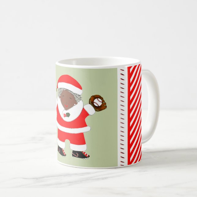 Caneca De Café Colecionável de Natal de Beisebol (Frente Esquerda)