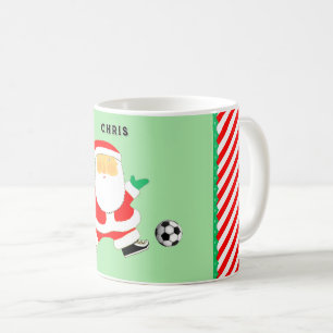 Caneca De Café Colecionável de Natal de Futebol Personalizado