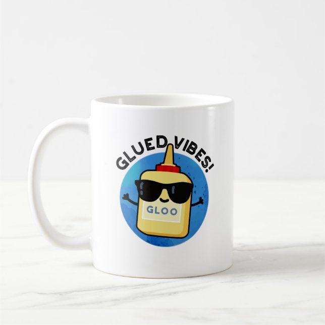 Caneca De Café Coled Vibes Funny Glue Pun (Esquerda)