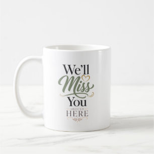 Caneca De Café Colega Personalizado Nós Vamos Sentir Sua Falta Po