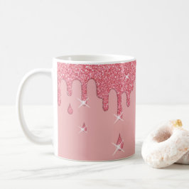 Caneca De Café Coleta de Efeito Luminoso Rosa e Estilhaços