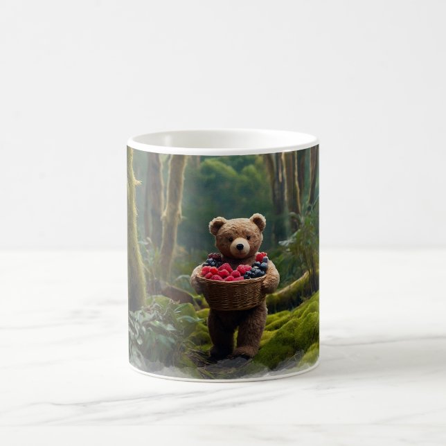 Caneca De Café Coleta de Frutas do Ursinho para Crianças (Centro)
