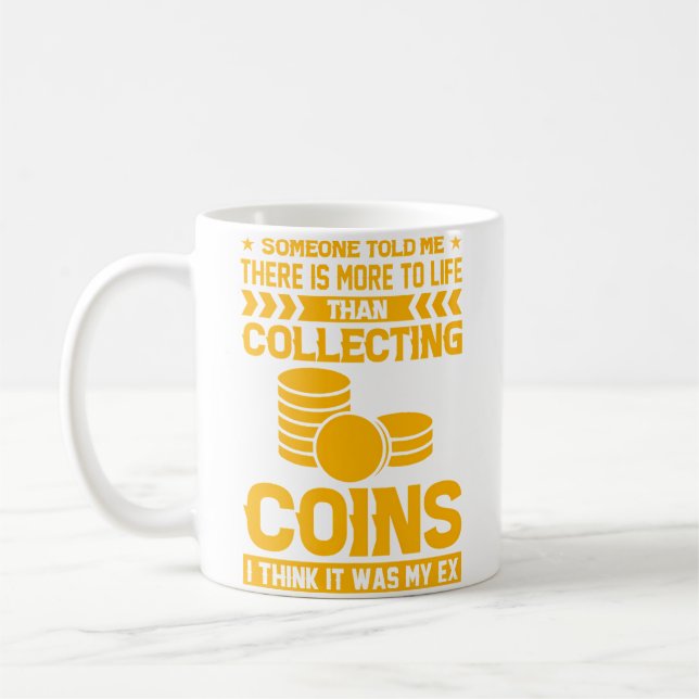 Caneca De Café Coleta de Moedas Colecionadores Numismática Moeda  (Esquerda)