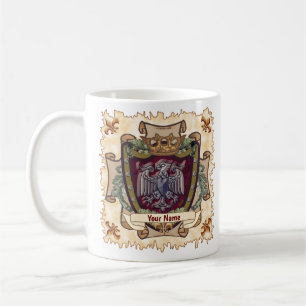 Caneca De Café Coletânea Coroa Águia Sobrenome