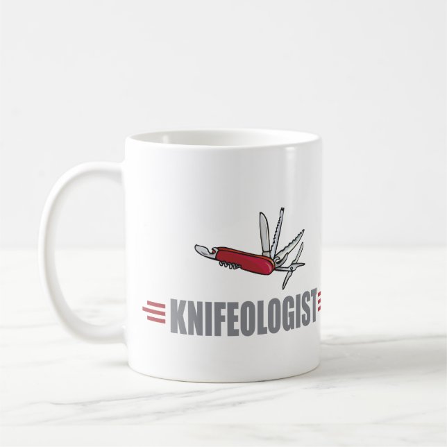 Caneca De Café Coletor de Faca Humorístico (Esquerda)