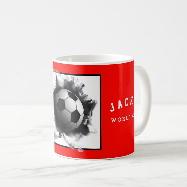 Caneca De Café Coletor de Futebol Personalizado (Frente Esquerda)