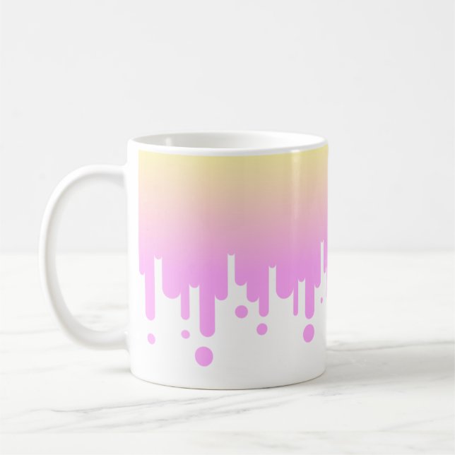 Caneca De Café Coletor de Gradiente Rosa e Amarelo (Esquerda)