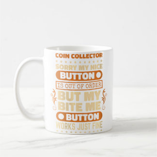 Caneca De Café Coletor de Moedas Wo Bite Button Works Coleção de