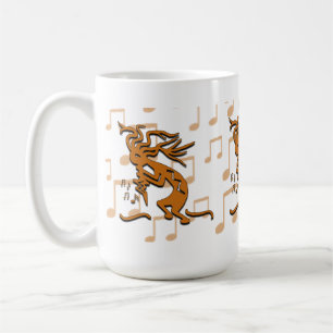 Caneca De Café Coletor Musical Kokopelli Virado para a Esquerda