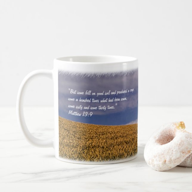 Caneca De Café Colheita de Mug Inspiracional Promessa (Com Donut)
