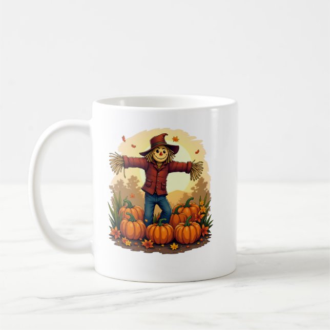 Caneca De Café Colheita De Pumpkin De Colheita De Escarneiras Bon (Esquerda)