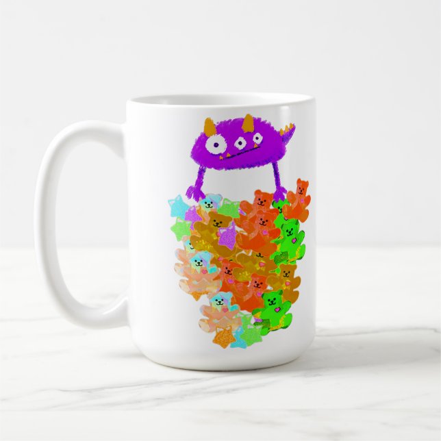 Caneca De Café Colheita de Urso de Goma Monstro (Esquerda)