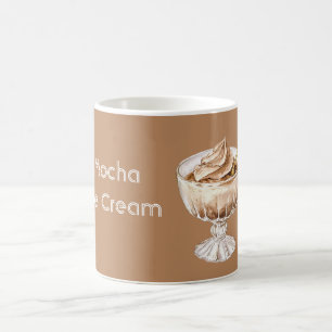 Caneca De Café Colher de Ouro de Sorvete de Mocha