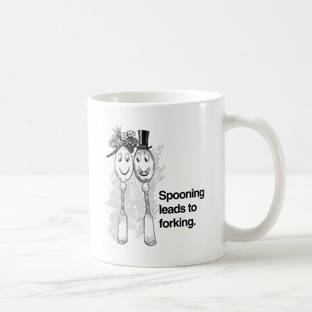 Caneca De Café Colherar leva a bifurcar (Direita)