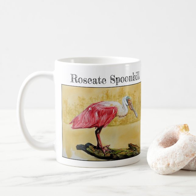 Caneca De Café Colhereiro-americano ( Platalea ajaja ) (Com Donut)