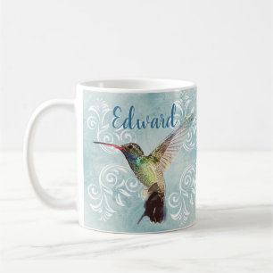 Caneca De Café Colibri com fundo do Flourish