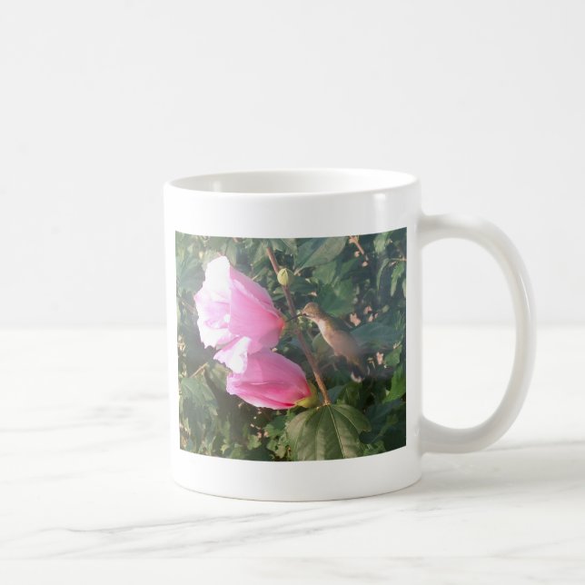 Caneca De Café Colibri e rosa de Sharon (Direita)