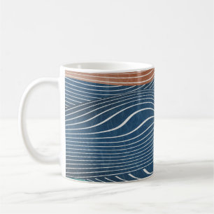 Caneca De Café Colinas de paisagem natural: padrão uniforme.