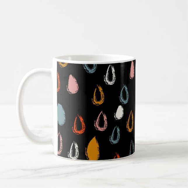 Caneca De Café Colírio de abstrato, rabisco tribal. (Esquerda)