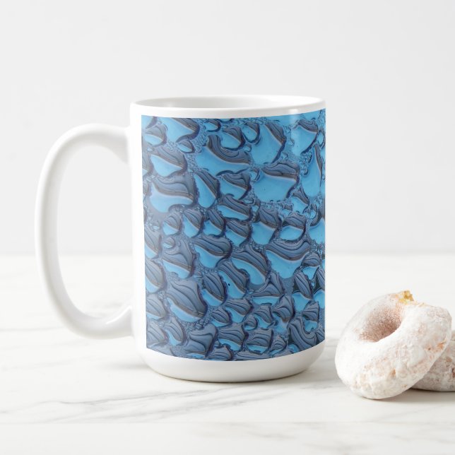 Caneca De Café Colírio suave em vidro azul (Com Donut)