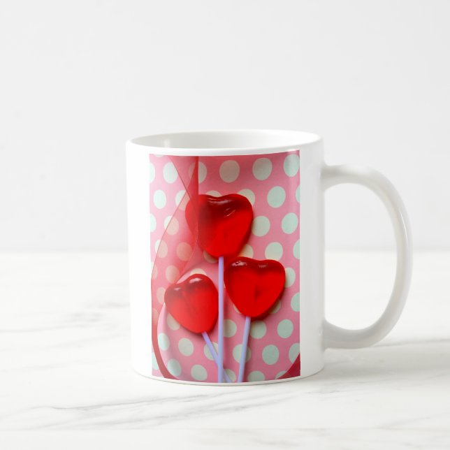 Caneca De Café Colírios cardíacos nas bolinhas (Direita)