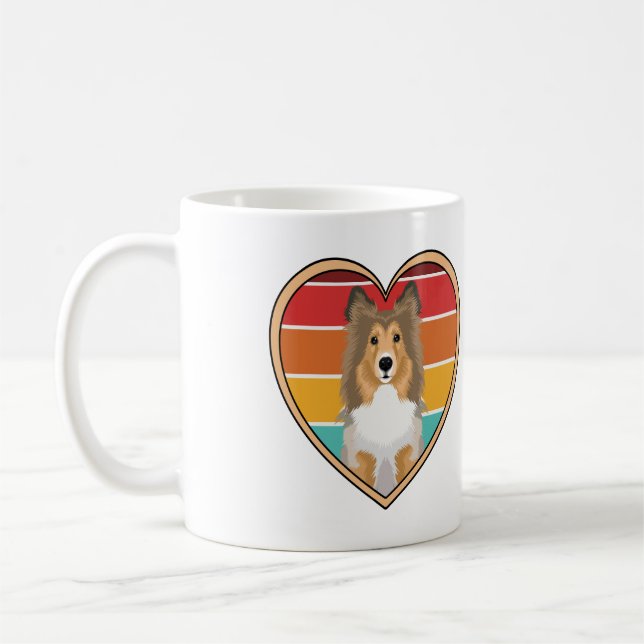 Caneca De Café Collie de pelo áspero (Esquerda)