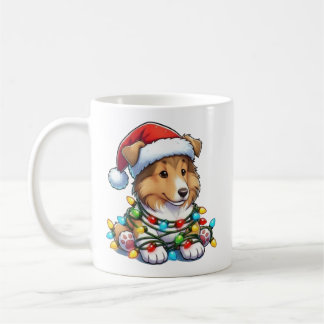 Caneca De Café Collie Mug, um belo Natal