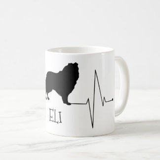 Caneca De Café Collie Personalizado Ama Meu Coração do Cachorro B