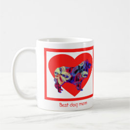Caneca De Café Collie Rough Dog Silhouette Dia de os namorados He